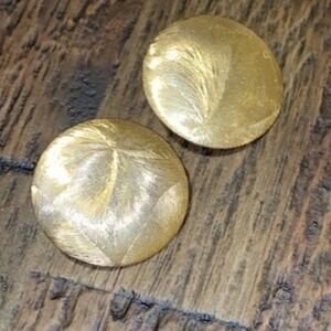 Gold tone disc earrings disco earrings